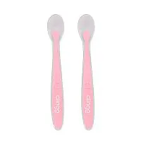 2 COLHERES DE SILICONE PREMIUM ROSA - CLINGO