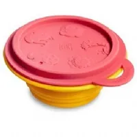 TIGELA DOBRVEL EM SILICONE AMARELO E VERMELHO 260ML - MARCUS & MARCUS