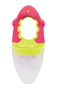 ALIMENTADOR PORTA FRUTINHA BABY ROSA COM VERDE - BUBA TOYS