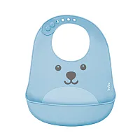 BABADOR DE SILICONE COM CATA MIGALHAS GUMY AZUL - BUBA