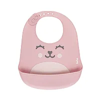 BABADOR DE SILICONE COM CATA MIGALHAS GUMY ROSA - BUBA