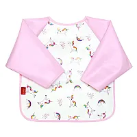 BABADOR IMPERMEVEL COM MANGA LONGA ROSA - NUBY