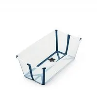 BANHEIRA FLEXI BATH DOBRVEL TRANSPARENTE COM AZUL - STOKKE