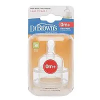 BICOS DE SILICONE OPTIONS FASE 1 PARA MAMADEIRA BOCA LARGA - DR BROWNS