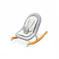 CADEIRA DE DESCANSO BOUNCER ETERNITY CINZA E BRANCO - SINGULAR BABY