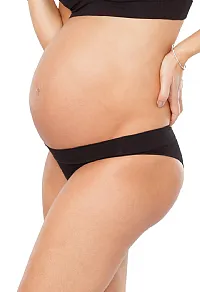 CALCINHA GESTANTE CINTURA BAIXA PRETA - PLI