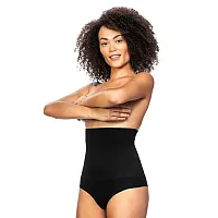 CALCINHA MODELADORA ALTA INVISIBLE LASER PRETA - ZEE RUCCI