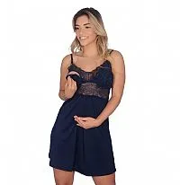 CAMISOLA DE LIGANETE COM HOBE PARA AMAMENTAO - LACK LINGERIE