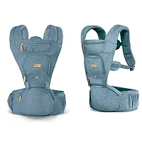 CANGURU PARA BEB HIPSEAT TAUPE AZUL- FISHER PRICE