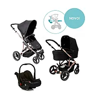 CARRINHO COMO 4 ROSE GOLD COM MOISS + BOLSA + BEB CONFORTO + ADAPTADOR - ABC DESIGN