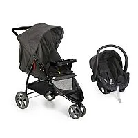 CARRINHO DE BEB CROSS TRAIL PRETO + BEB CONFORTO COCOON PRETO - GALZERANO