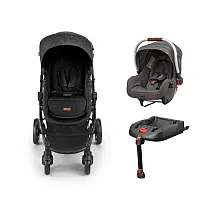 CARRINHO DE BEB DAYONE PRETO + BEB CONFORTO LITET PRETO + BASE ISOFIX - LITET