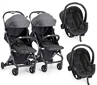 CARRINHO DE BEB DUOLEE DUO + 2 BEB CONFORTO DUO PRETO - GALZERANO