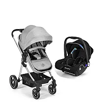 CARRINHO DE BEB JAZZ CINZA + BEB CONFORTO PRETO - FISHER PRICE