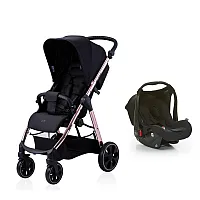 CARRINHO DE BEB MINT ROSE GOLD + BEB CONFORTO RISUS + ADAPTADOR - ABC DESIGN