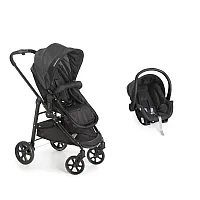 CARRINHO DE BEB OLYMPUS NEW BLACK + BEB CONFORTO COCOON PRETO - GALZERANO