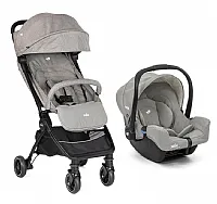 CARRINHO DE BEB PACT GRAY FLANNEL + BEB CONFORTO GEMM - JOIE