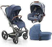 CARRINHO DE BEB ROVER + MOISS + BEB CONFORTO AZUL - LITET