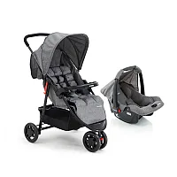 CARRINHO DE BEB TRAVEL SYSTEM DELTA DUO PRO CINZA MESCLA - VOYAGE
