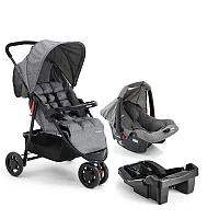 CARRINHO DE BEB TRAVEL SYSTEM DELTA TRIO PRO CINZA MESCLA - VOYAGE