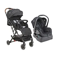 CARRINHO DE BEB TRAVEL SYSTEM SPRINT PRETO + BEB CONFORTO CASULO + BASE - LENOX KIDDO