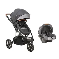 CARRINHO DE BEB TRAVEL SYSTEM TREK CINZA CHUMBO + BEB CONFORTO COZYCOT - LENOX KIDDO