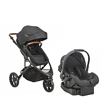CARRINHO DE BEB TRAVEL SYSTEM TREK PRETO + BEB CONFORTO COZYCOT PRETO + BASE - LENOX KIDDO