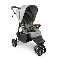 CARRINHO DE BEB TREVISO 3 WOVEN GREY COM COURO - ABC DESIGN