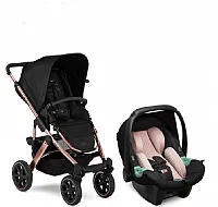 CARRINHO SALSA 4 ROSE GOLD + BEB CONFORTO TULIP + ADAPTADOR - ABC DESIGN