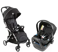 CARRINHO TRAVEL SYSTEM GOODY PLUS GRAPHITE + BEB CONFORTO KAILY BLACK + ADAPTADOR - CHICCO
