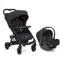 CARRINHO TRAVEL SYSTEM MUZE + JUVA BEB CONFORTO PRETO COAL - JOIE