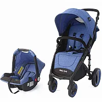 CARRINHO TRAVEL SYSTEM VICTORY + CADEIRA DE RETENO VICTORY AZUL - BABY STYLE