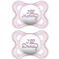CHUPETA MOM & DAD GIRL ROSA 0-6M - MAM