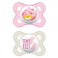 CHUPETAS ORIGINAL COLEO FLOW ROSA E BRANCO 0-6M - MAM