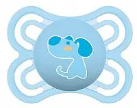CHUPETA PERFECT SILK TOUCH - AZUL CLARO CACHORRINHO 0M+ - MAM