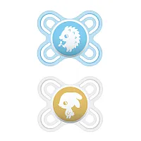 CHUPETA PERFECT START SILK TOUCH 0-2M AZUL E BRANCO - MAM