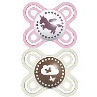 CHUPETA PERFECT START SILK TOUCH 0-2M ROSA E BRANCA - MAM