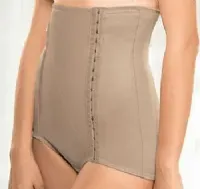 CINTA PS PARTO COM COLCHETE CHOCOLATE - CINTA MODERNA