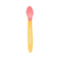 COLHER DE SILICONE ERGONMICA TERMOSENSVEL AMARELA - CLINGO