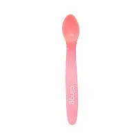 COLHER DE SILICONE ERGONMICA TERMOSENSVEL ROSA - CLINGO