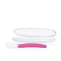 COLHER PARA PAPINHA 100% SILICONE ROSA - NUBY