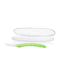 COLHER PARA PAPINHA 100% SILICONE VERDE - NUBY