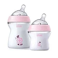 CONJUNTO DE MAMADEIRAS STEP UP 150 ML E 250 ML ROSA - CHICCO