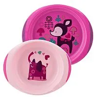 CONJUNTO DE PRATOS ROSA - CHICCO