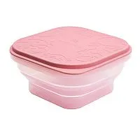 CONTEINER DOBRVEL EM SILICONE ROSA 400ML - MARCUS & MARCUS