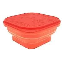 CONTEINER DOBRVEL EM SILICONE VERMELHA 400ML - MARCUS & MARCUS