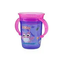 COPO 360 DECORADO COM ALA 240ML CORUJA - NUBY