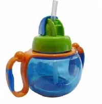 COPO COM CANUDO AZUL 9M+ 200ML - IBIMBOO