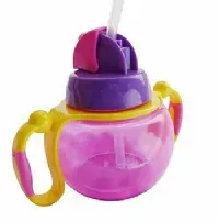 COPO COM CANUDO ROSA 9M+ 200ML - IBIMBOO