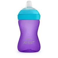 COPO DE TRANSIO COM BICO DE SILICONE ROXO 300ML - AVENT
